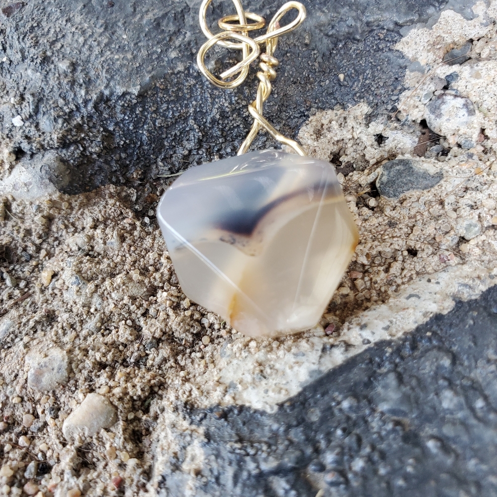 Flower Agate Pendant